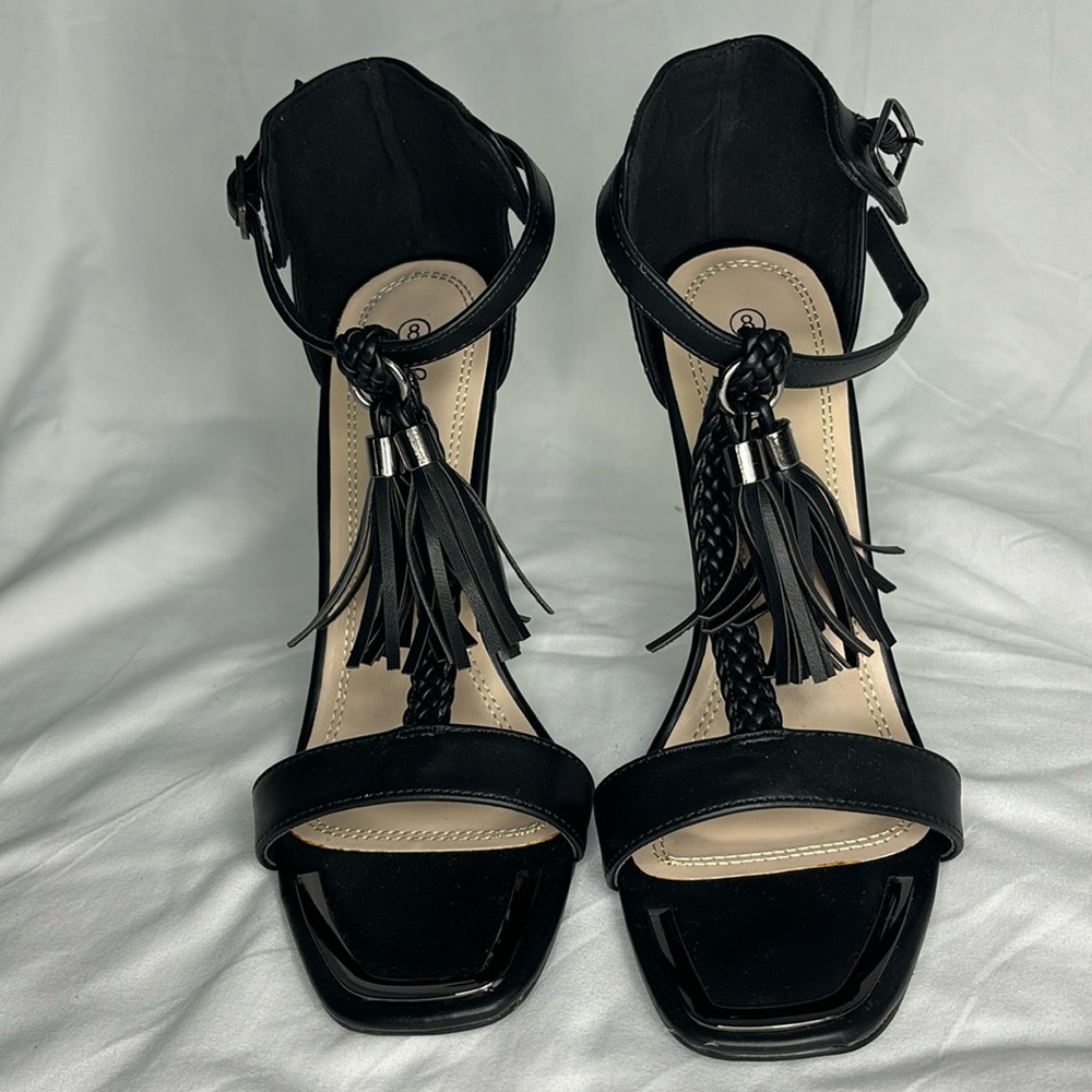 Sergio bari black heels size 8